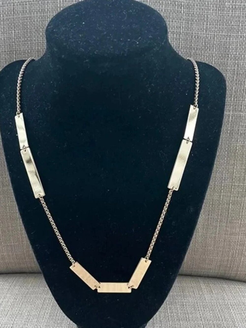 ALFANI Women Necklace Gold Tone Fashion Jewelry Tablet LNG STN NK TOWER NWT